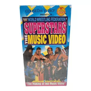 WWE Superstars The Music Video VHS SEALED Coliseum WWF Undertaker Bret Hart AEW - Picture 1 of 6