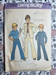 Simplicity Sewing Pattern 7282 Boy's Shirt & Pants Size 4 Cut Complete - Picture 1 of 3