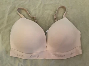 Sujetador Victoria's Secret 36DD desgaste en todas partes inalámbrico pushup beige - Imagen 1 de 3
