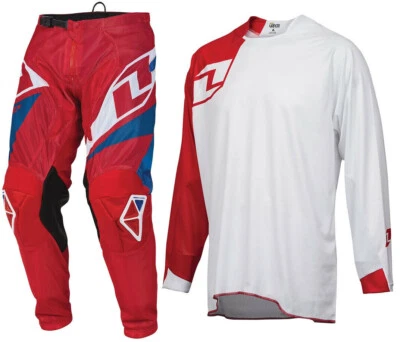 KIT MOTOCROSS VENTILADO ONE INDUSTRIES ATOM ROJO BLANCO AZUL Pantalones Jersey Patriot Foto 1 de 4