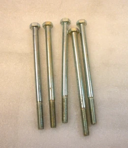 (Lot of 5) 8M-1.25x130Long GR 8.8 Hex Head Cap Screws Steel Zinc, pn 8M-1.25x130 - Picture 1 of 5