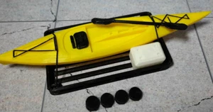 Kayak and Cooler with Roof Rack Yellow for SCX24 RC Model - Picture 1 of 9
