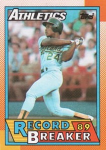 #7 Rickey Henderson - Oakland Athletics - 1990 Topps Baseball