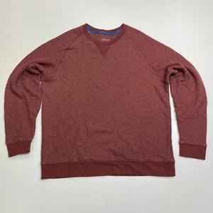 LL Bean Pullover Sweater Herren Large Rot Slighty Fitted Langarm Baumwolle Wolle - Bild 1 von 10