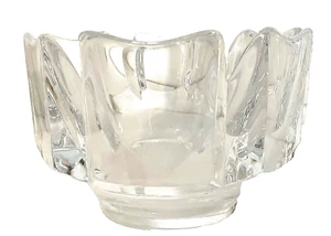 Orrefors klare Kristallschale Corona von Lars Hellsten signiert LH 4384-12 6" B x 4" H - Bild 1 von 5
