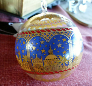 Hutschenreuther 2000 Christmas MILLENIUM CHURCHES Crystal Ball Ornament Germany 