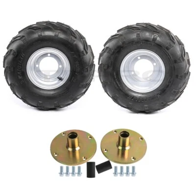 2PC 16x8-7 Tire 4 Stud Wheel Rim 16/8-7 16x8x7 + 110mm 23T Hubs Go kart ATV - Image 1 of 4