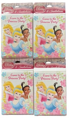 NIP Hallmark Disney Cinderella Birthday Party Invitations 4 Packs of 8 Princess - Image 1 of 4