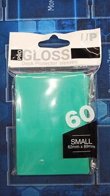 ULTRA PRO 60x SLEEVES JAPANESE SIZE COLORE VERDE AQUA PROTEGGI CARTE YU-GI-OH! - Immagine 1 di 3