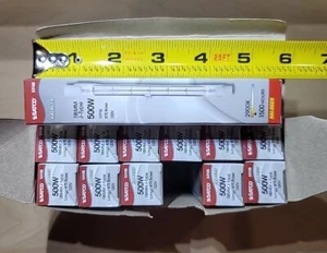 12 pk Satco S3105 500W Halo Double Ended R7S Base Clear Light Bulb J-type 120 - Picture 1 of 7