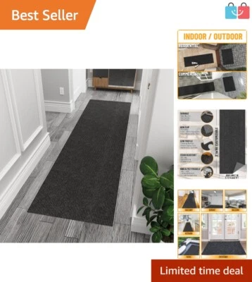 Ultra-Thin Non-Slip Runner Rug, 2'7" x 9'10", Ideal for High Traffic Spaces - Image 1 of 4