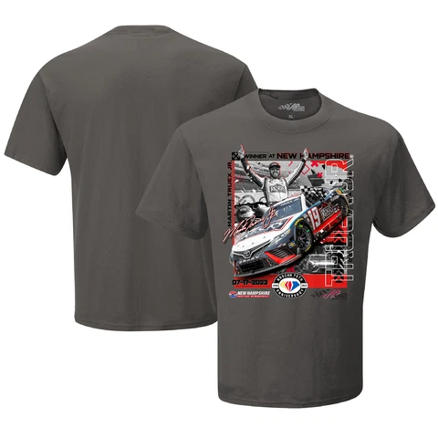 Men's Checkered Flag Sports Charcoal Martin Truex Jr. 2023 Crayon 301 Race Cover