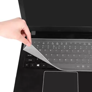 Silicone Keyboard Cover Large Protective Clear Soft Skin for Laptop PC Macbook - Picture 1 of 12