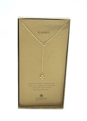 Collar Dogeared MUJER KARMA Cruz Oro 24"" (Original $94.00) 01491 Foto 1 de 3