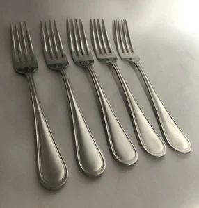 CHRISTIAN DIOR - LIGNE - 5 DINNER FORKS - STAINLESS  FLATWARE  SILVERWARE - Picture 1 of 8