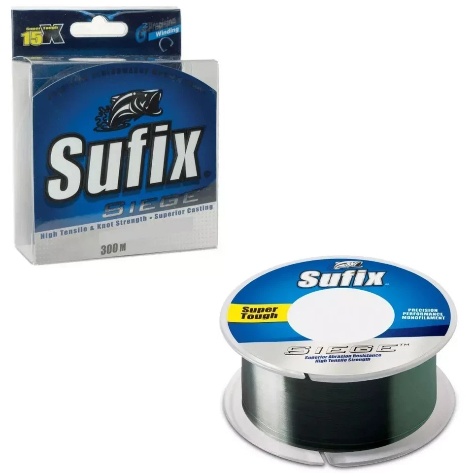 Brand New - Sufix Siege 300m Low Vis Green Super Tough Monofilament Fishing Line - image 1 of 1