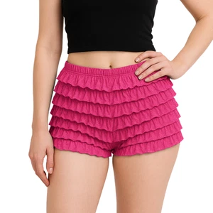 Malco Modes Lace Ruffle Shorts Women, Halloween Costume for Adult Small Pink - Picture 1 of 9