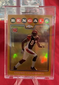 2008 Topps Chrome Andre Caldwell RC Gold Refractor Rookie #076/199 Bengals - Picture 1 of 6