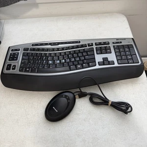 Microsoft Laser Keyboard 6000 v2.0 Wireless Ergonomic W/ Receiver TESTED - Picture 1 of 8