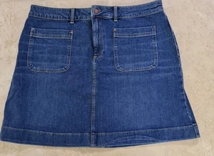 Boden Ladies Denim BLUE Short Skirt Size UK 20R S4 BROKEN ZIP - Picture 1 of 5