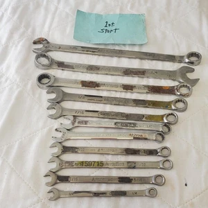 11 Pcs 12 Point SAE Combination Wrench Set - Lot 409 - Picture 1 of 8