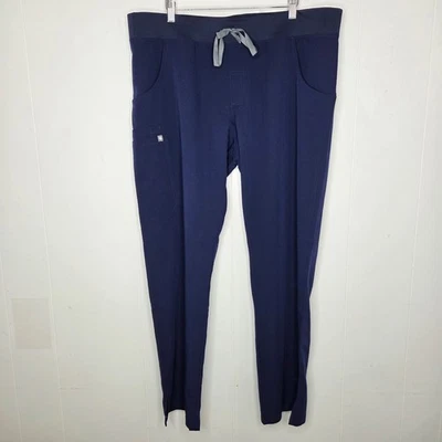 Figs Womens Navy Kade Cargo Drawstring Pull on Pants Size XL Stretch Comfy NWT - Image 1 of 4