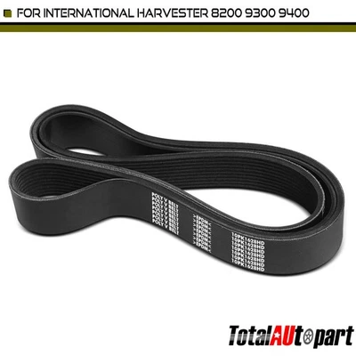 Cinturón serpentino ventilador de alta resistencia 64,07" para International Harvester 8200 9300 9400 Foto 1 de 4
