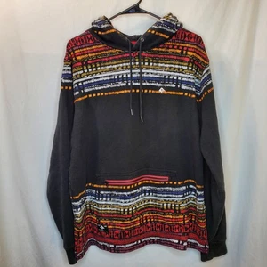 Lifted Research Group Pullover Hoodie Black Aztec Logo Zip Pocket XL - Picture 1 of 14