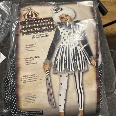 Divertido Disfraz de Payaso Asesino del Mundo Niña Freakshow Niño L Grande 12-14 #125 Foto 1 de 3