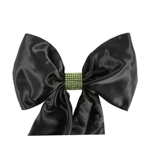 25 Apple Green Rhinestone Bow Covers - 8 Row - wedding chair sash reusable - Picture 1 of 5