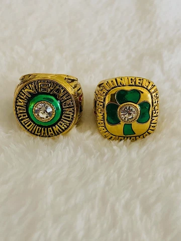 2 PCS Boston Celtics Larry Bird Championship Ring Set, US SHIP 1981/84 Cover