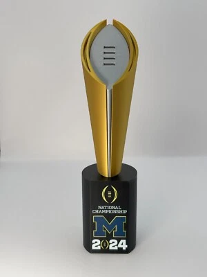 Michigan 2024 National Championship 10" Replica Trophy - UV Print -FREE SHIPPING - Image 1 of 2