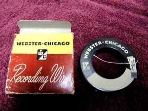WEBSTER WIRE RECORDING Blank Spool 15 min NOS Recorder Tape Reel WEBCOR CHICAGO - Picture 1 of 4