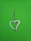 Silver Heart Charm Hearts Love Clip On Bracelet Phone Bag Charms Gift Present