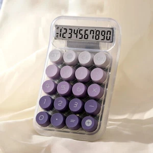 Calculator,12-Digit Large LCD Display Calculators Transparent BigButton Desk Cal - Picture 1 of 10
