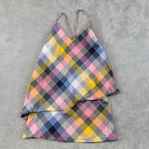 Patagonia plaid layered sun dress spaghetti strap 58920sp13 women's size 4 - Picture 1 of 7