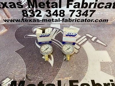 USG P602 Pressure Gauge 0-100PSI Conn. 1/4” ANPT LM Size 2” Qty 2  - Image 1 of 4