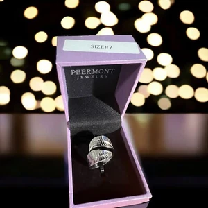 Peermont Jewelry Silver Tone Leaf Bypass Ring Size 7 NEW in Box - Picture 1 of 5