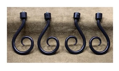 4 ACORBATAS DE CORTINA DE METAL PESADO/NEGRO - ÚSALO PARA PIEZAS O IDEA QUE PUEDAS TENER Foto 1 de 4