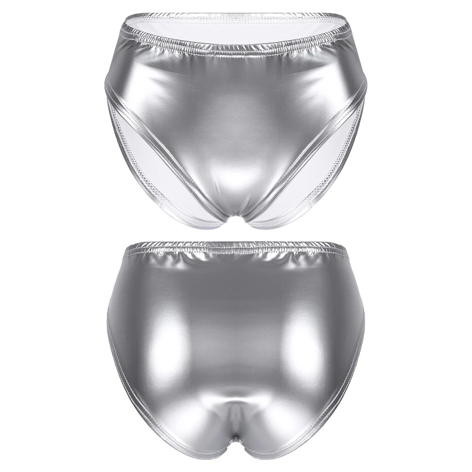女士闪亮皮革短靴内裤内裤 Cheeky Rave 舞蹈节下装 — 第 1/1 张图片
