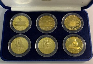 VTG Republic Of The Marshall Islands JFK Gold Coins Set Of 6 Collectors - Picture 1 of 11
