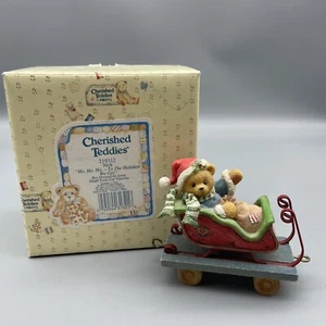 Estatuilla de Nick de Navidad Cherished Teddies HO HO HO TO THE HOLIDAYS WE GOT - Imagen 1 de 9