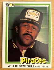 1981 Donruss Willie Stargell Card #132 Pirates HOF 1st Base Mid-Grade EXMT O/C