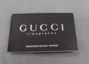 AUTHENTIC GUCCI TIMEPIECES TWO YEAR INTERNATIONAL WARRANTY BOOKLET ONLY - Picture 1 of 1