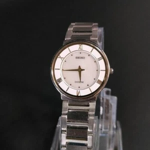 2004 Seiko Exceline 4J40-0AF0 MOP Round HAQ Quartz Women's Watch JAPAN 256204G - Picture 1 of 8