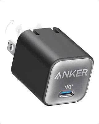 Anker 30W USB C GaN Charger Nano 3 Foldable PPS Fast Adapter for iPhone 14 Pro - Image 1 of 4