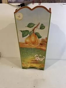 Vintage Umbrella Stand/Holder Hand Painted Fruit Design Umbrella Box/ Holder - Picture 1 of 6