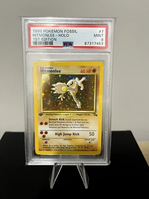 Pokemon PSA 9 1st Edition Fossil Hitmonlee Holo - Image 1 of 3
