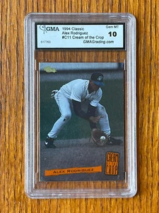 1994 Classic Alex Rodriguez Cream of the Crop GMA 10 Yankees Rangers Mariners - Foto 1 di 2