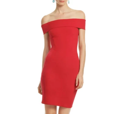 Halston Heritage Mini Dress Size 6 NEW $475 Lipstick Red Smooth Operator - Image 1 of 4